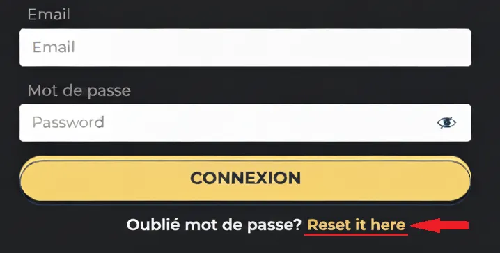Récupération de mot de passe